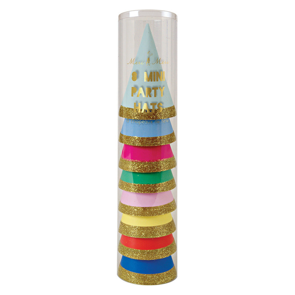 Mini gorros de cumpleaños - multicolor