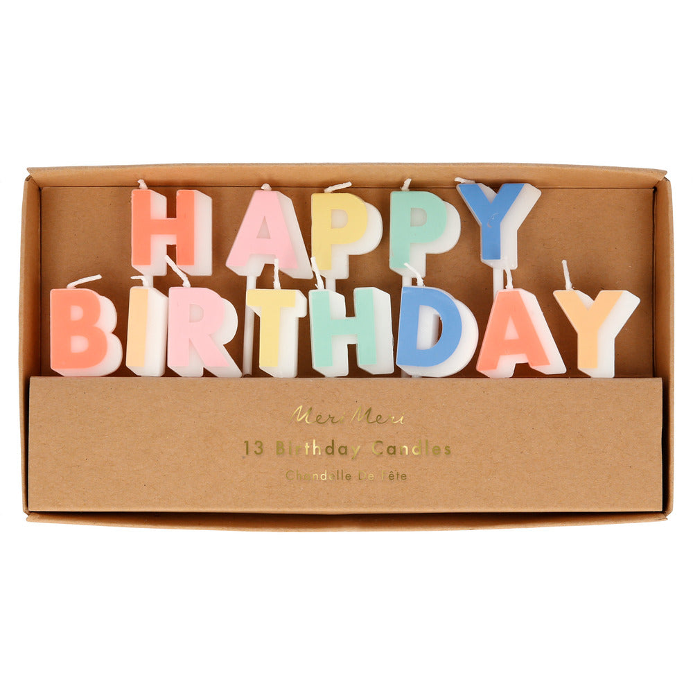 Velas Happy Birthday - set 13 velas individuales