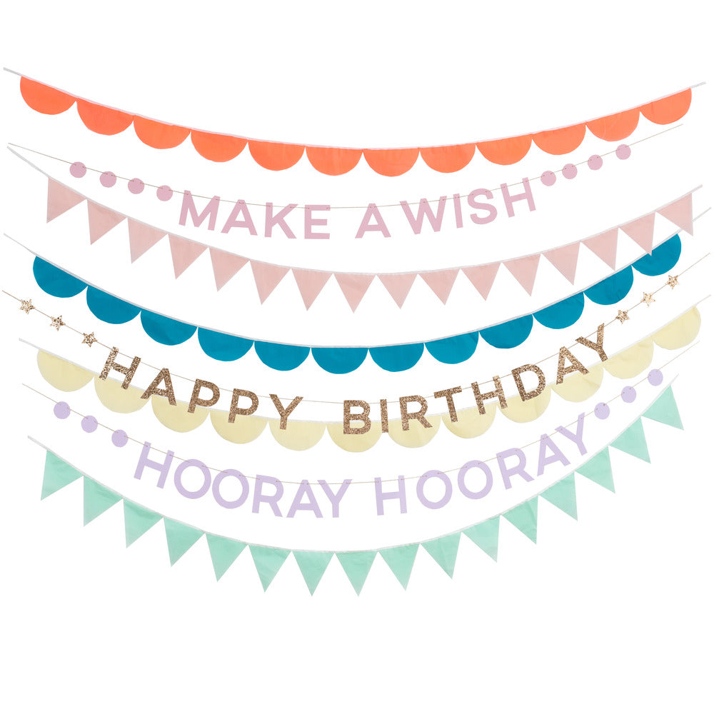 Set de guirnaldas Happy Birthday