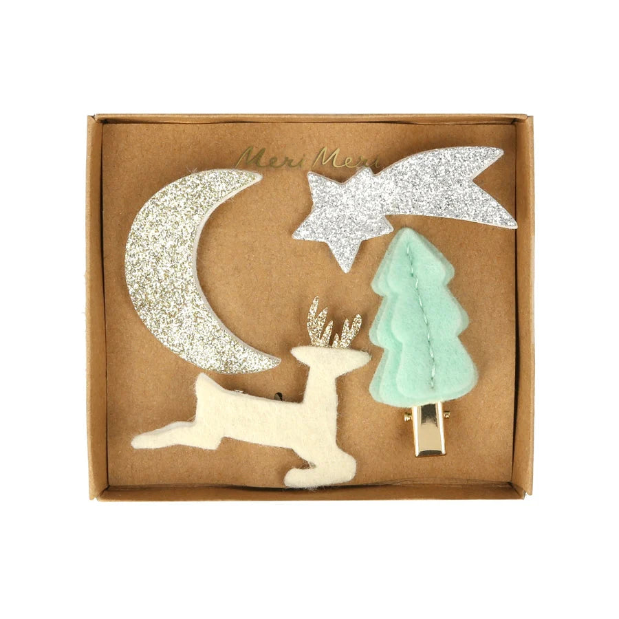 Pinches - íconos de Navidad de fieltro