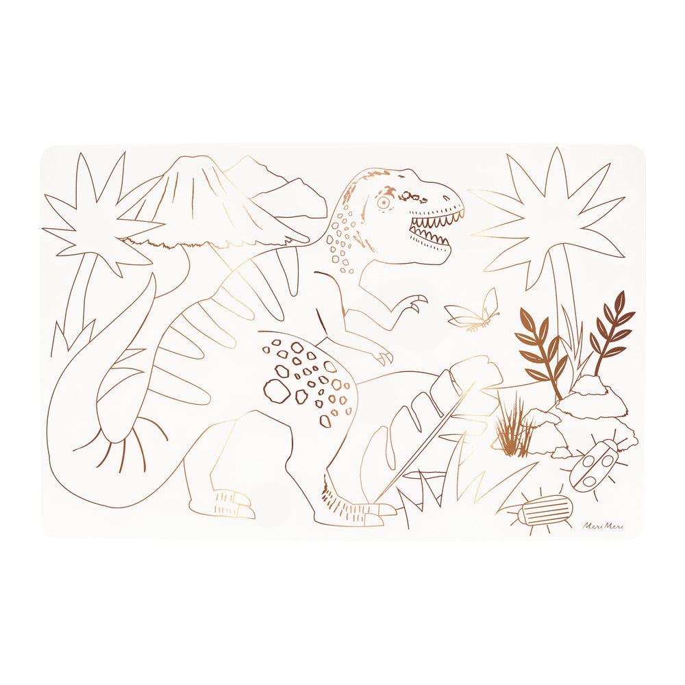 Individuales para pintar - dinosaurios