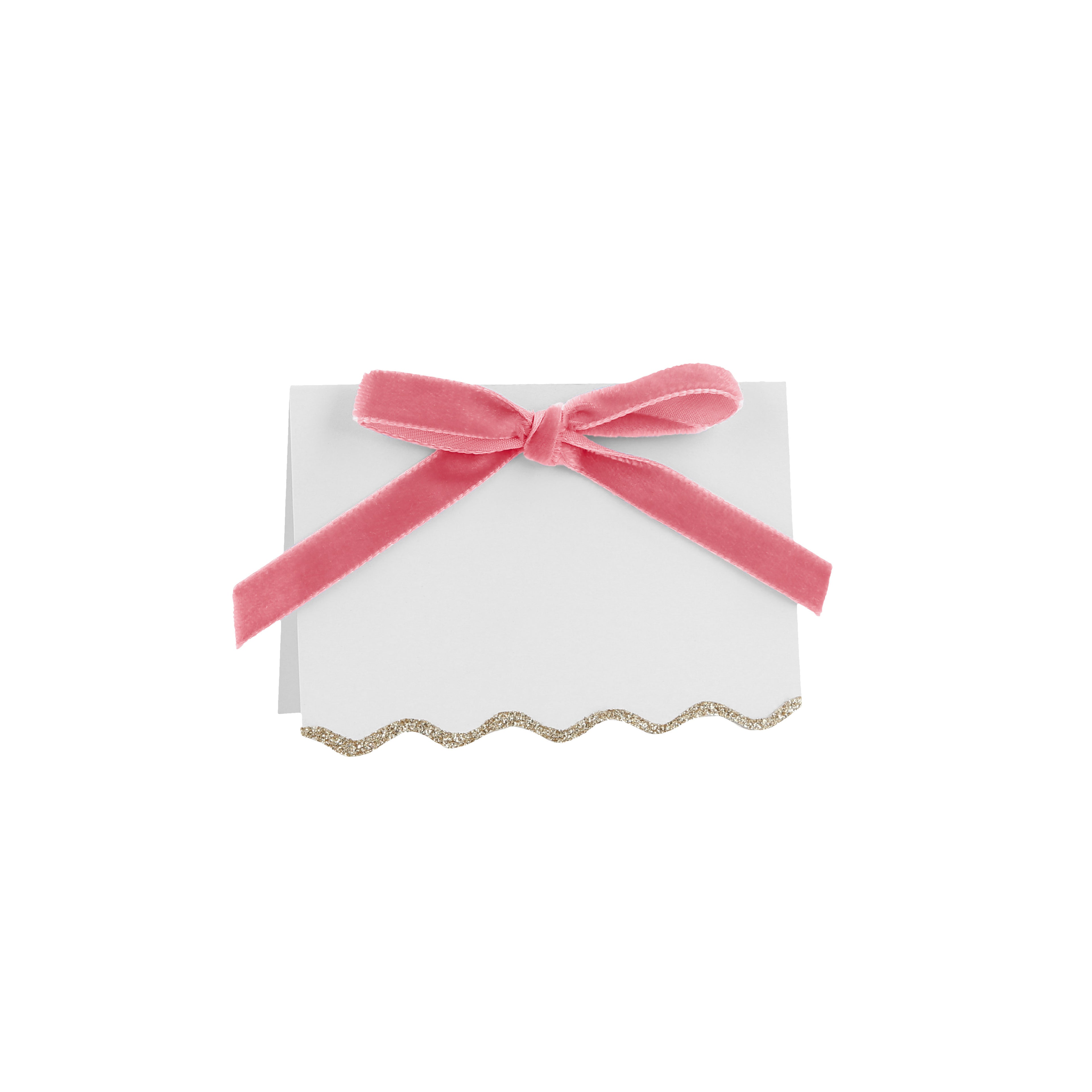 Porta nombre con lazos de terciopelo