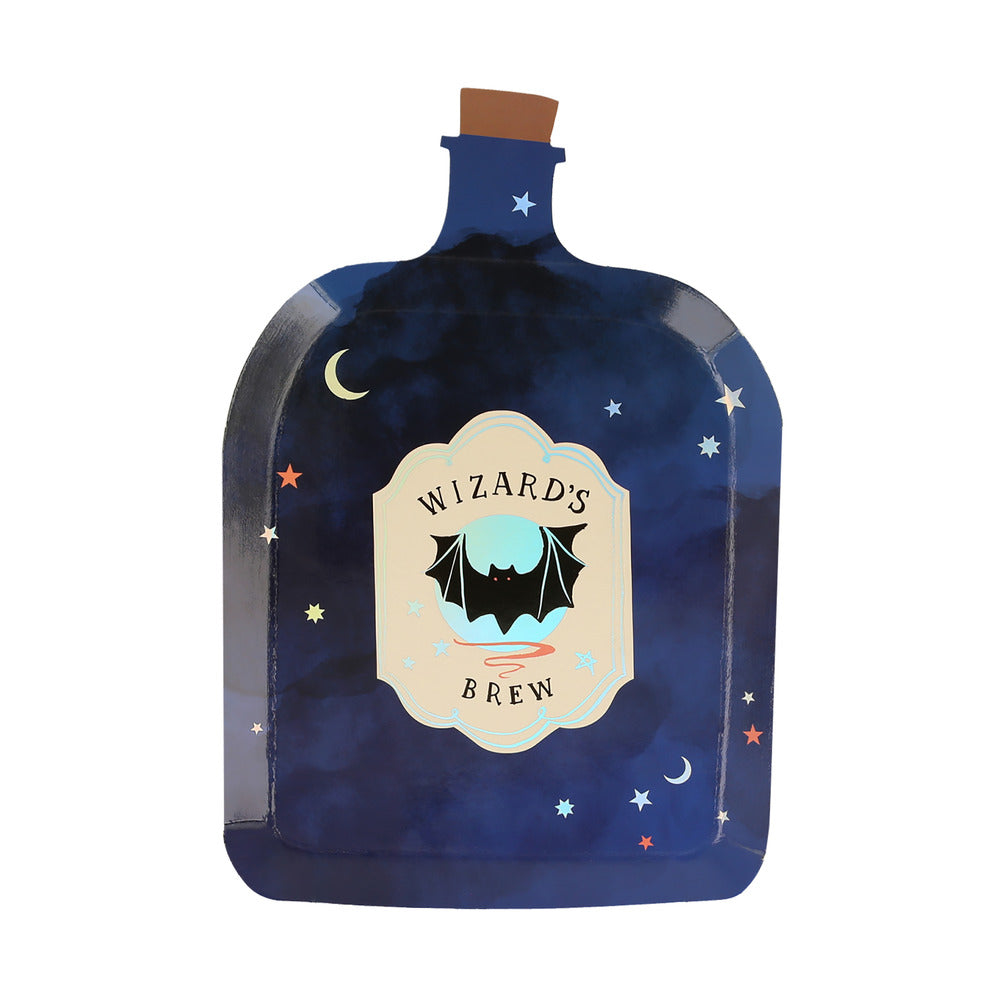 Platos con forma de botellas de hechizos