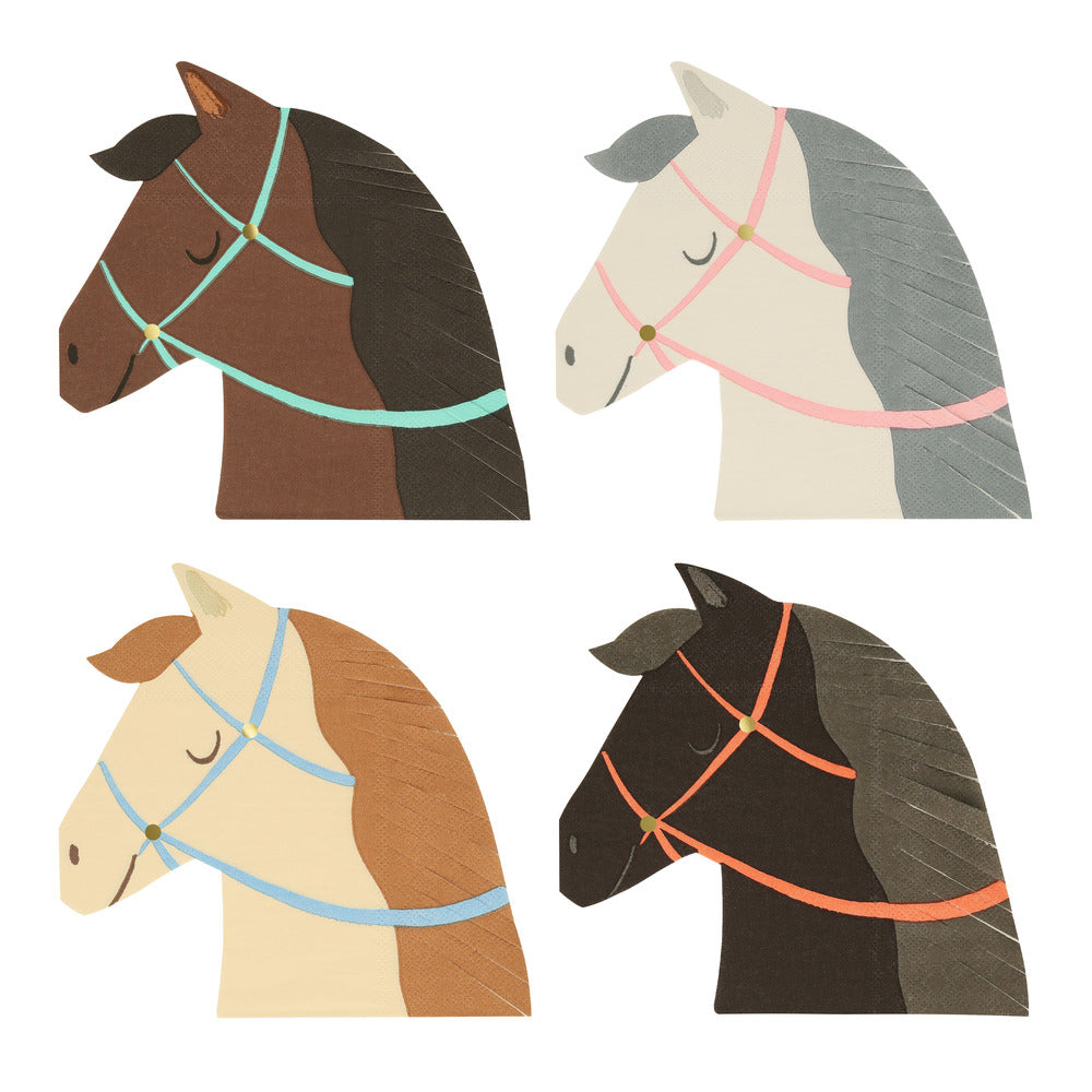 Servilletas con forma de caballo