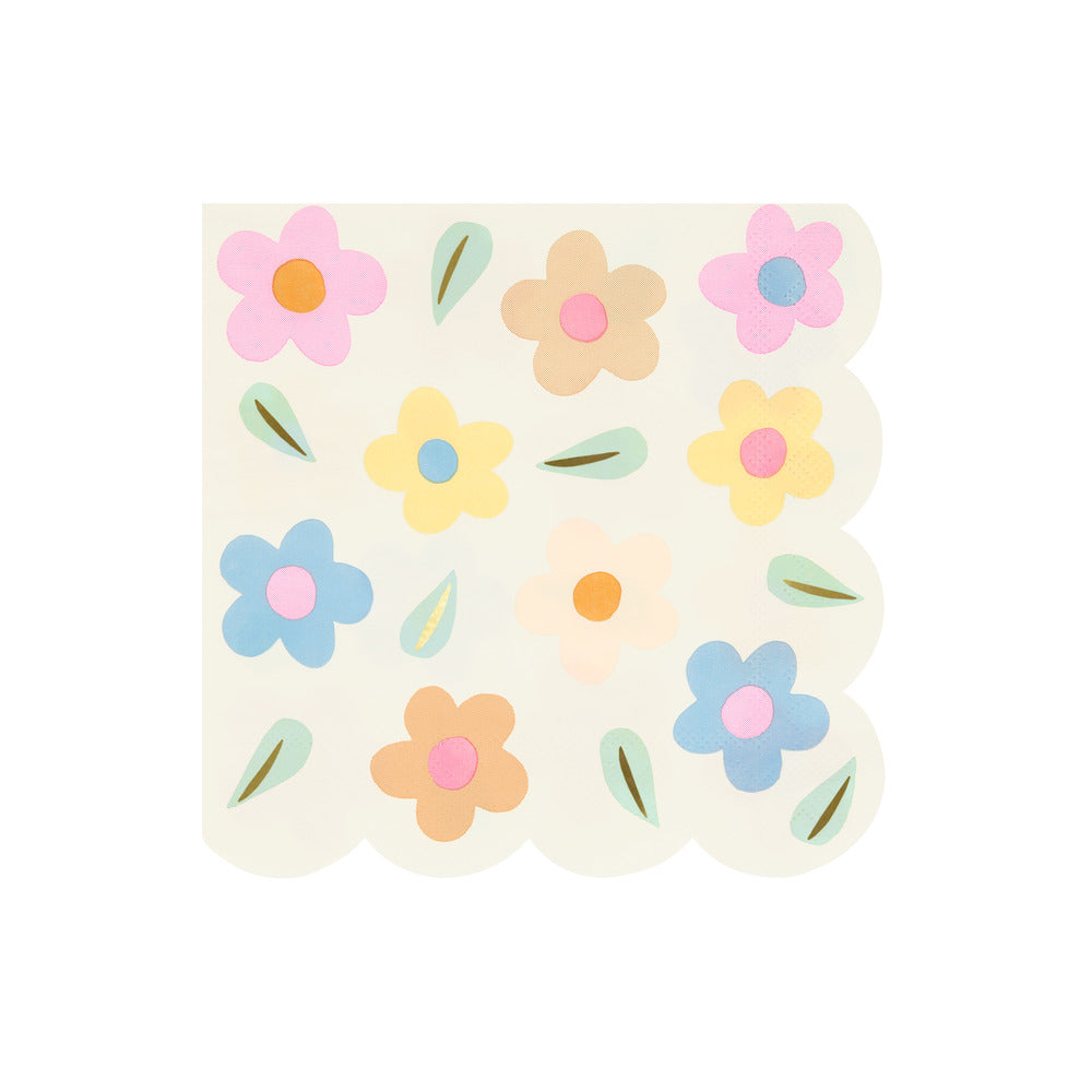 Servilletas con diseño de margaritas pastel - grandes