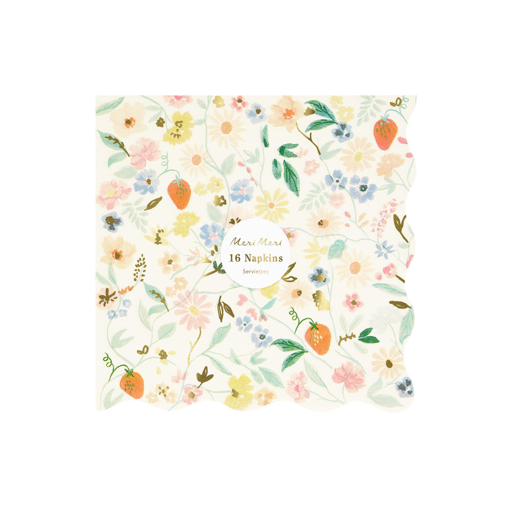 Servilletas flores elegantes - grandes