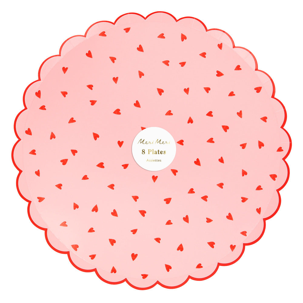Platos con diseño de corazones mini - grandes