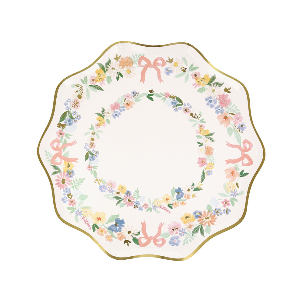 Platos flores elegantes - medianos