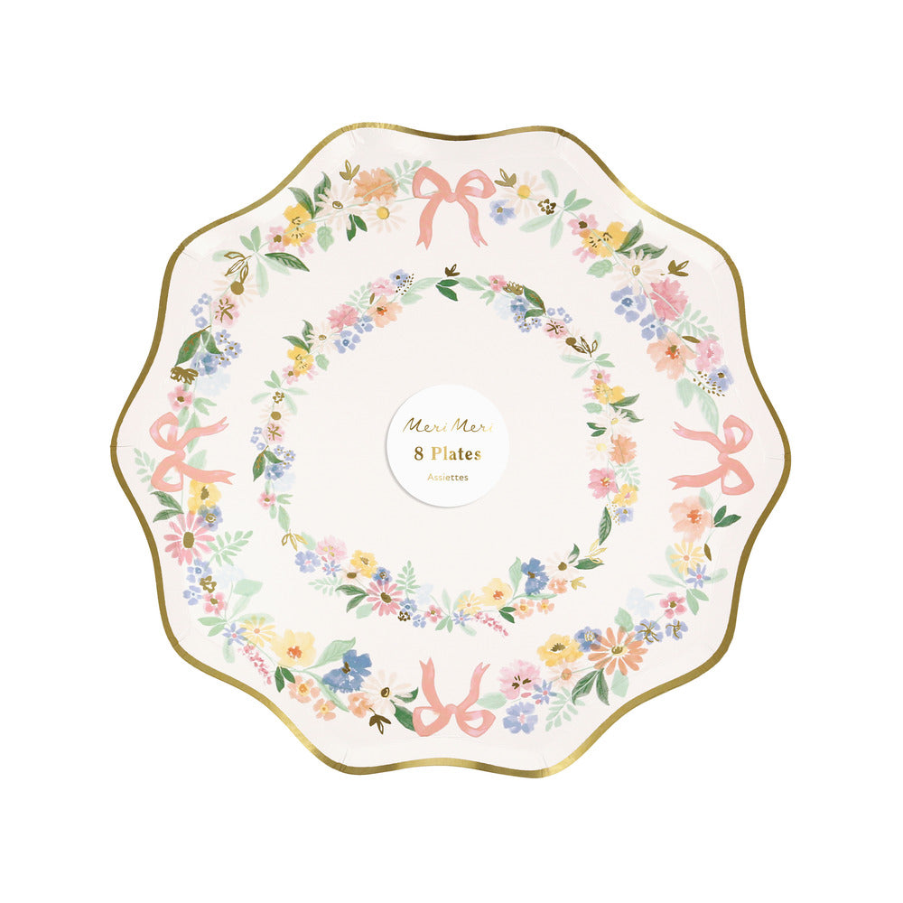 Platos flores elegantes - medianos