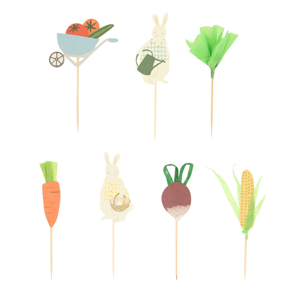 Kit de cupcakes - jardinera de conejos