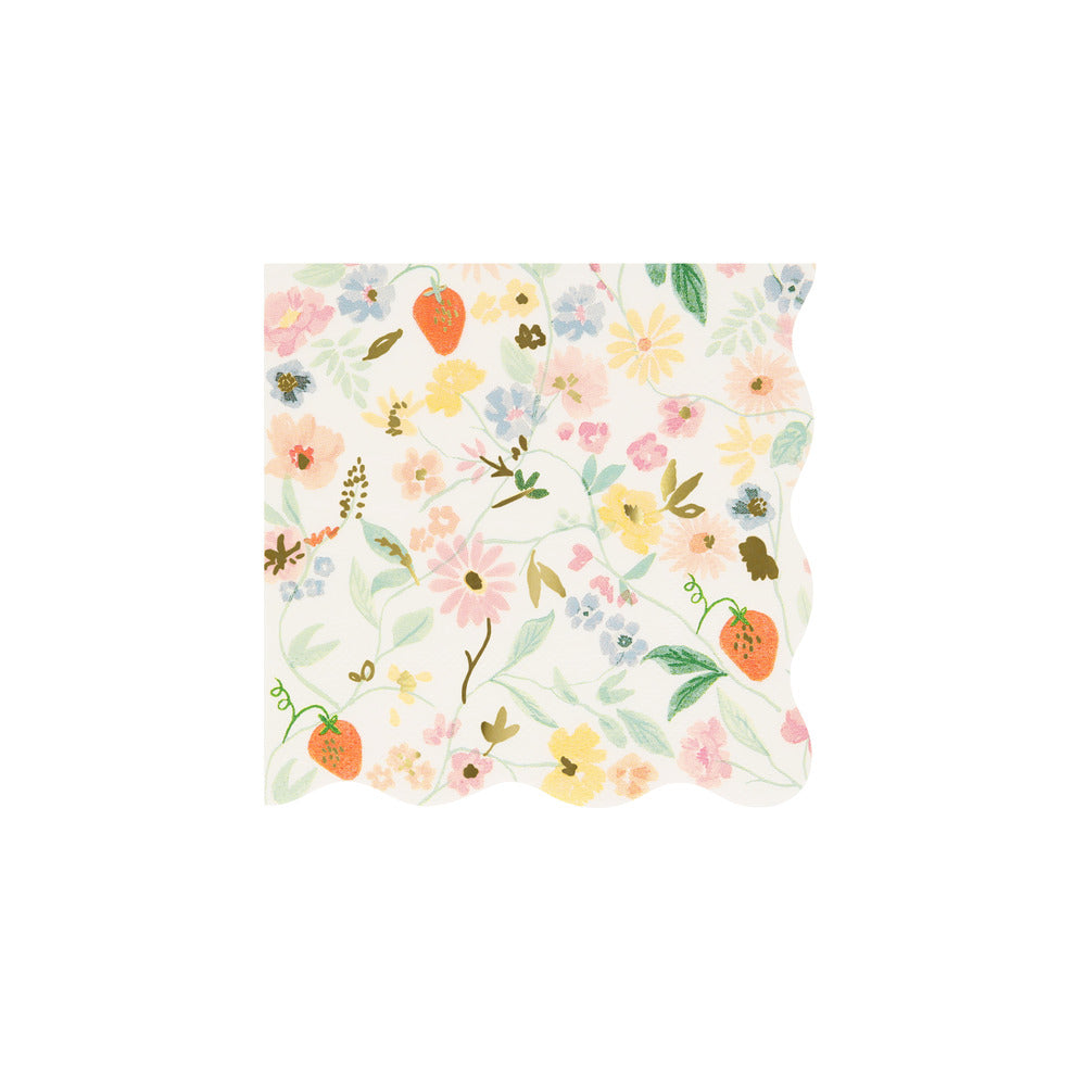 Servilletas flores elegantes - pequeñas