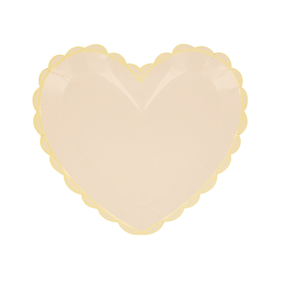 Platos con forma de corazón pastel - pequeños