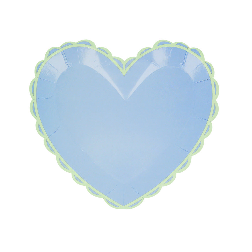 Platos con forma de corazón pastel - pequeños