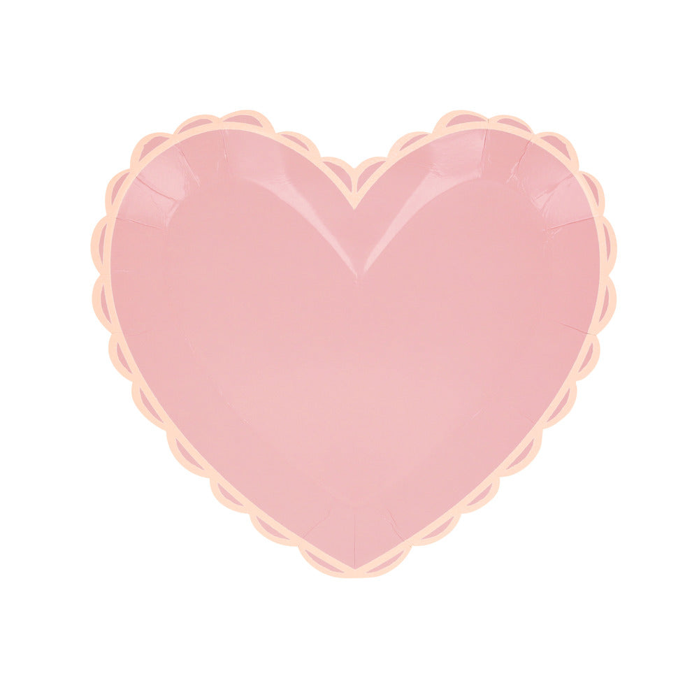 Platos con forma de corazón pastel - pequeños