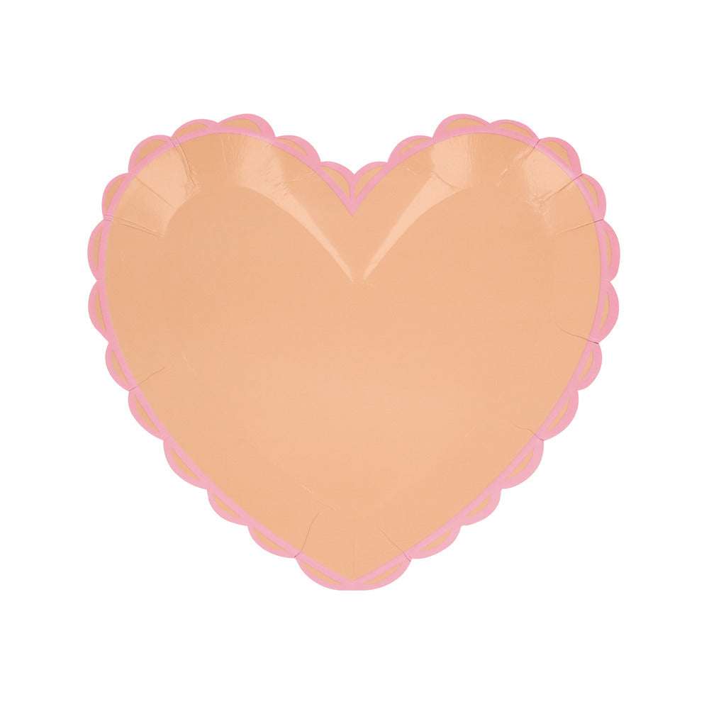 Platos con forma de corazón pastel - pequeños