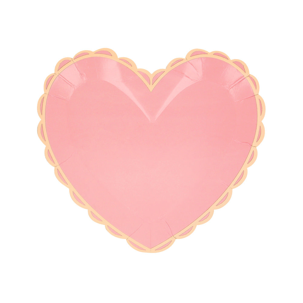 Platos con forma de corazón pastel - pequeños