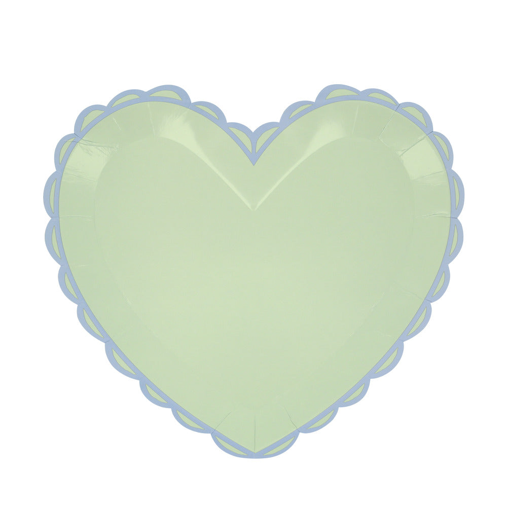 Platos con forma de corazón pastel - grandes
