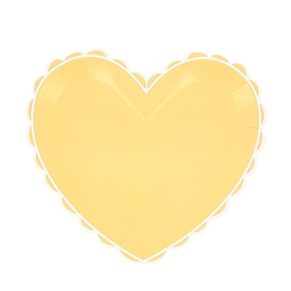 Platos con forma de corazón pastel - grandes