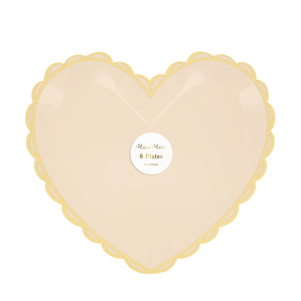 Platos con forma de corazón pastel - grandes