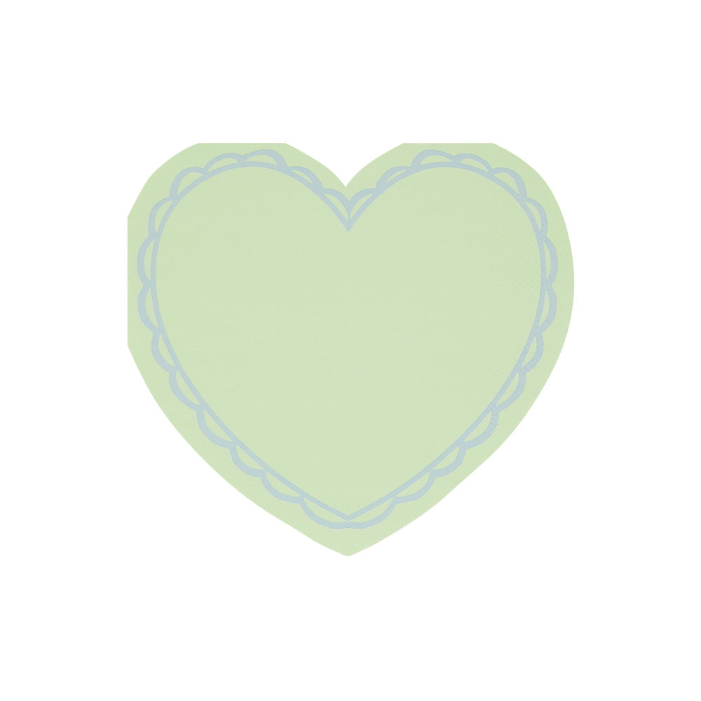 Servilletas con forma de corazón pastel - grandes