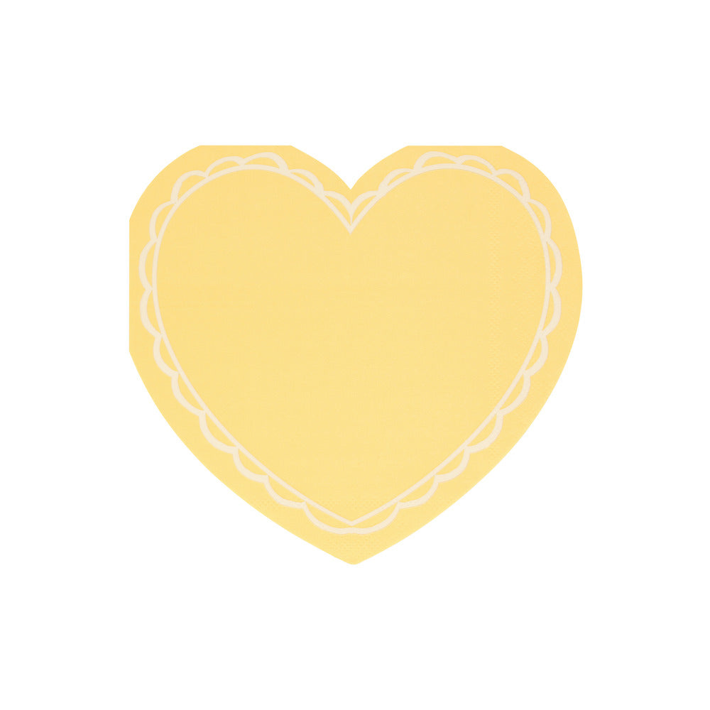 Servilletas con forma de corazón pastel - grandes