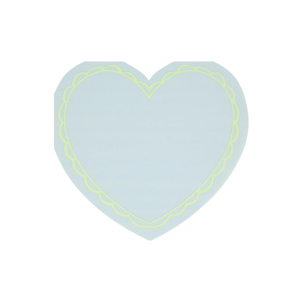 Servilletas con forma de corazón pastel - grandes