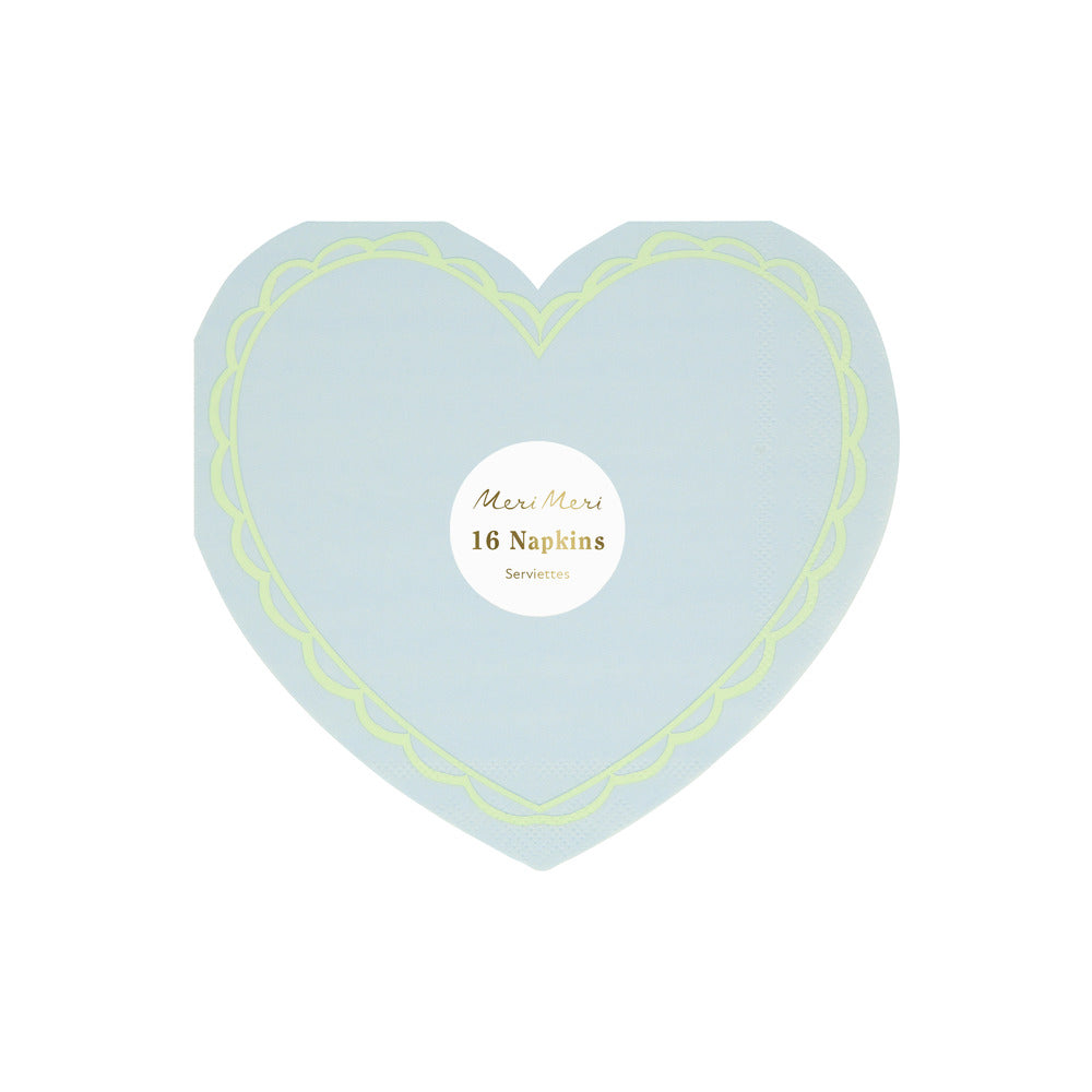 Servilletas con forma de corazón pastel - grandes