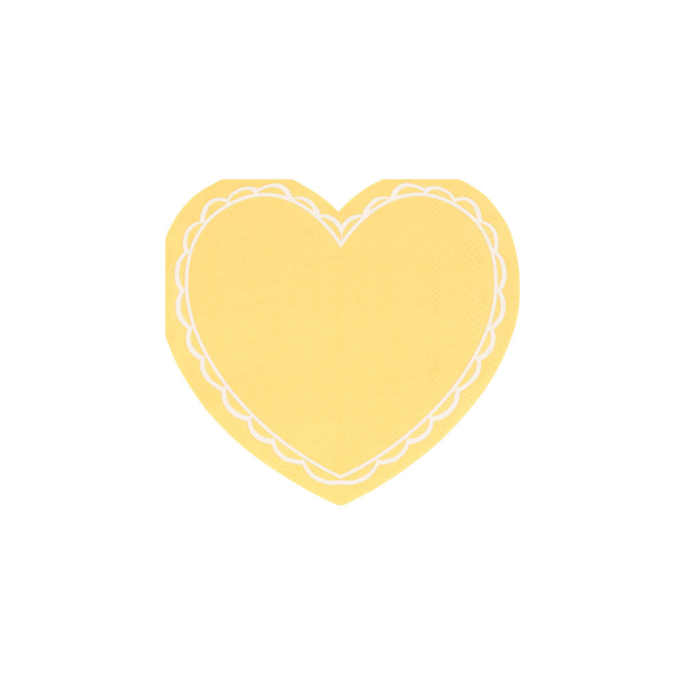 Servilletas con forma de corazón pastel - pequeñas