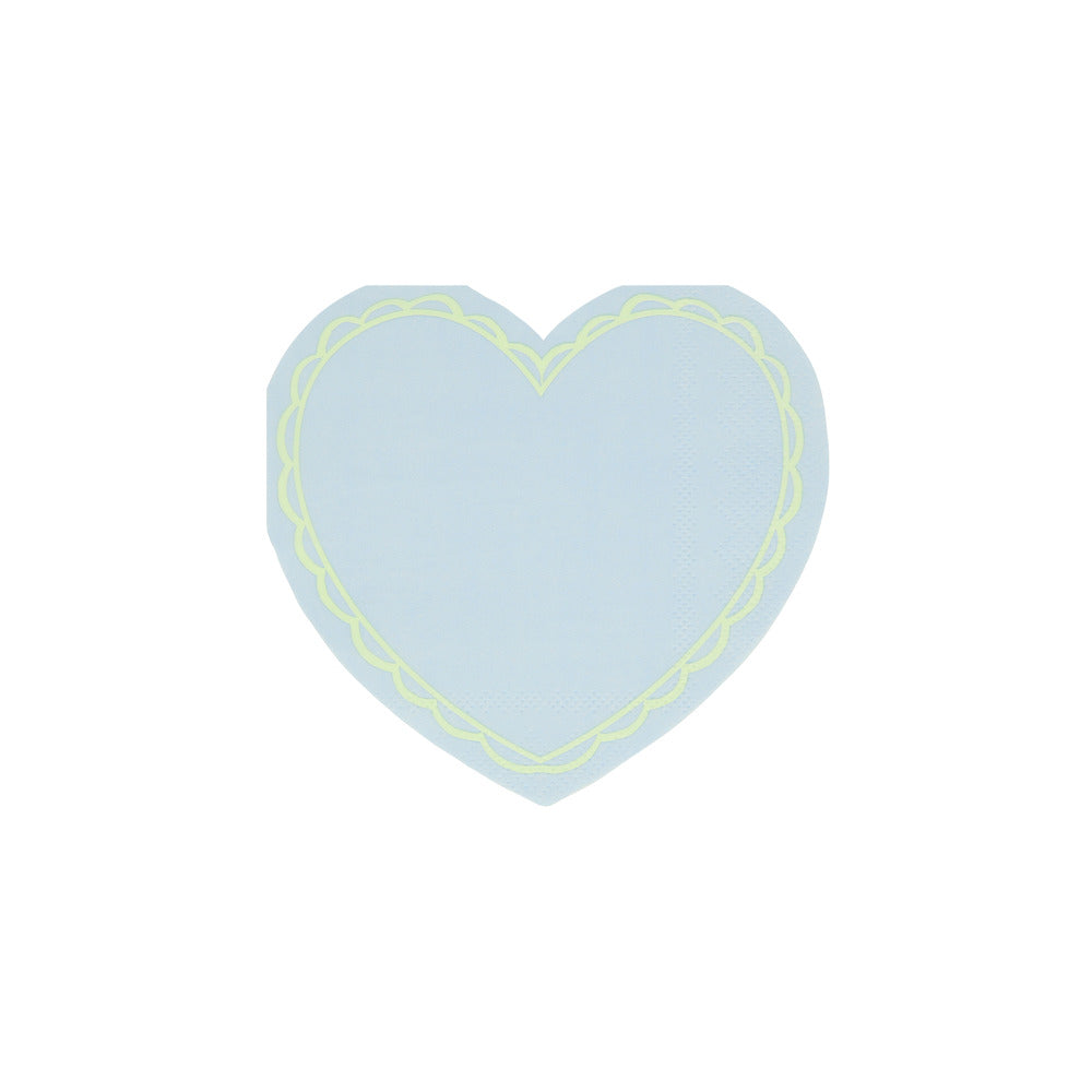 Servilletas con forma de corazón pastel - pequeñas