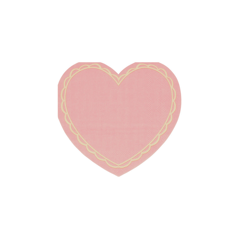 Servilletas con forma de corazón pastel - pequeñas