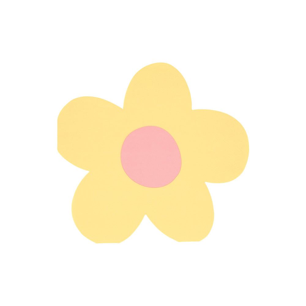 Servilletas con forma de margarita en colores pastel