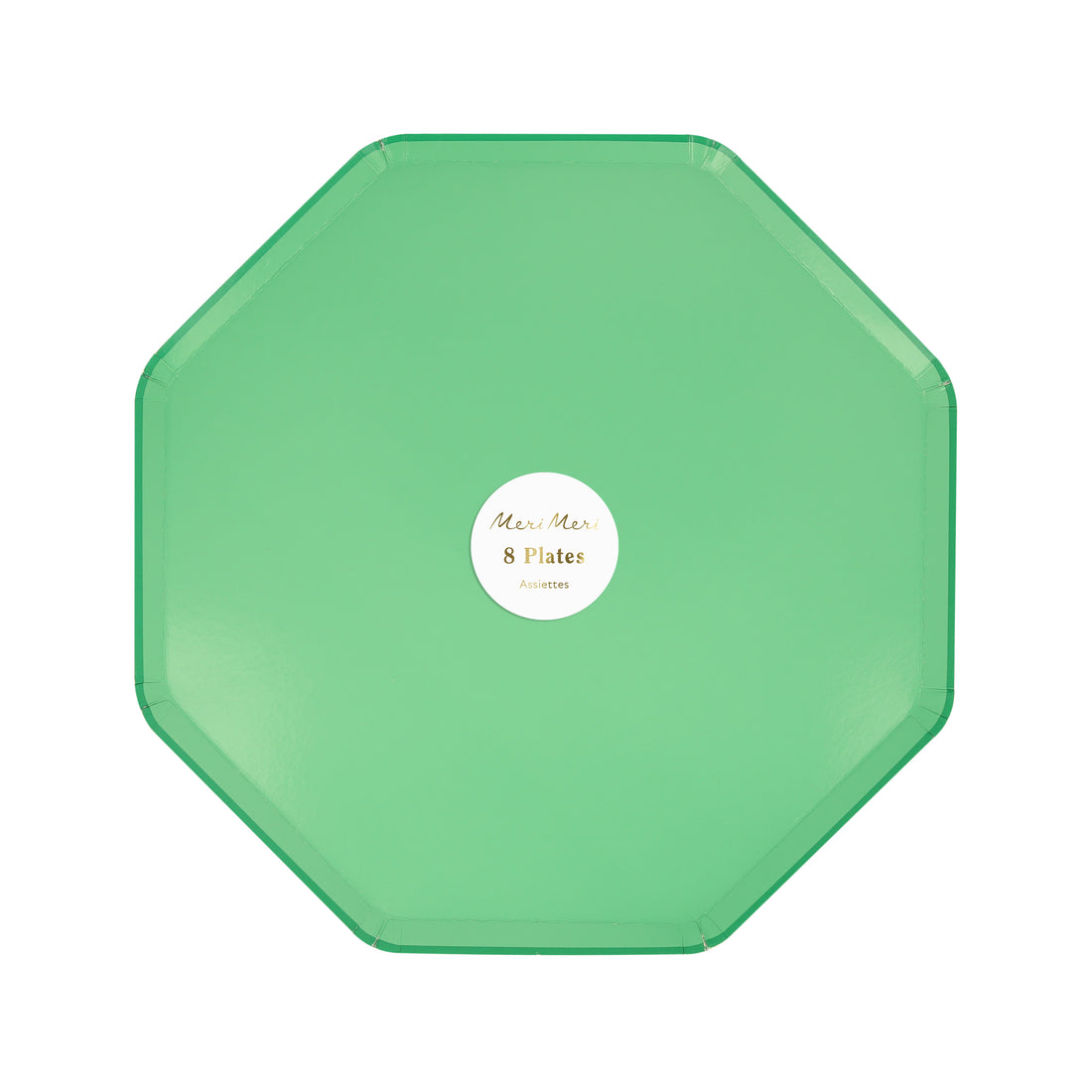 Platos lisos verde esmeralda - medianos