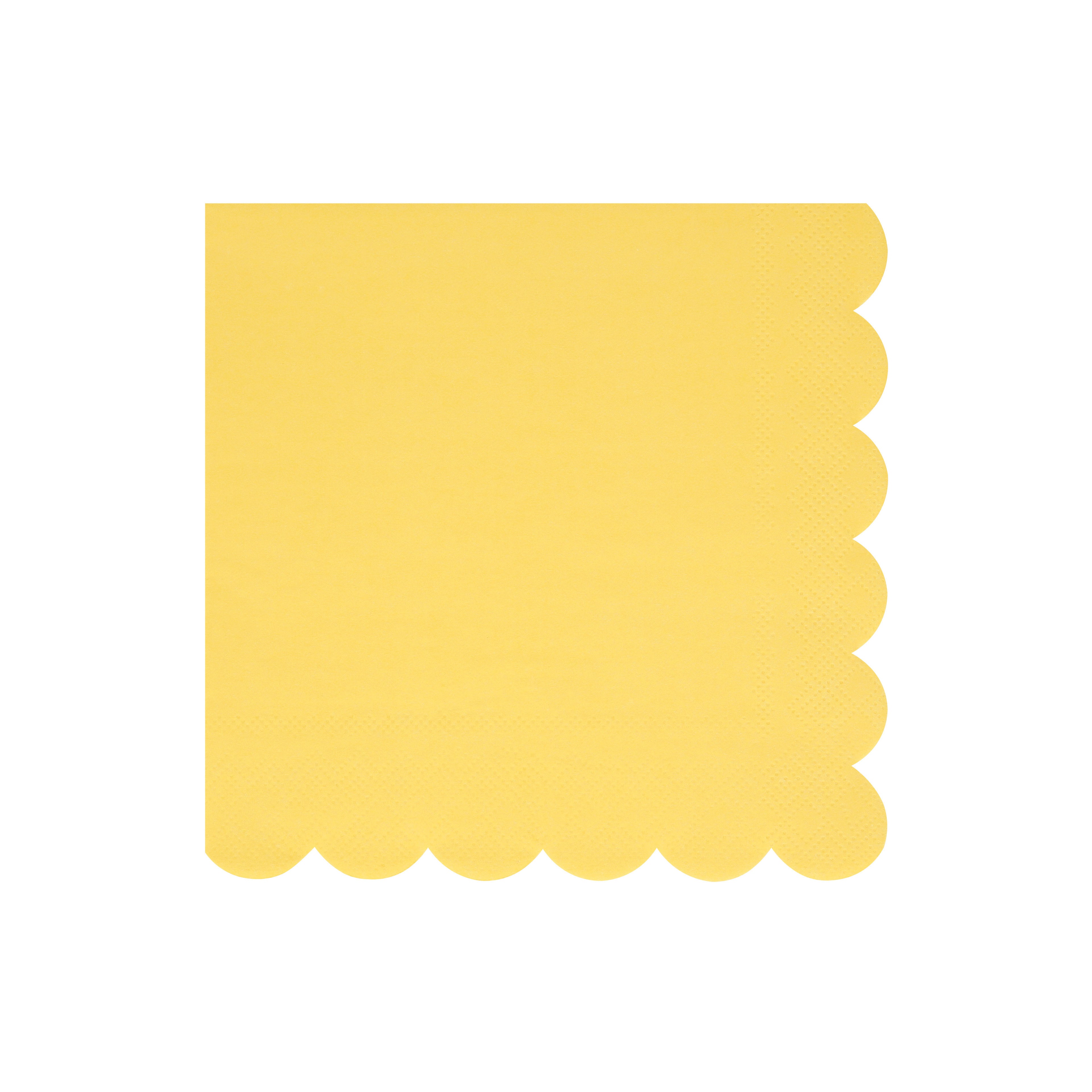 Servilletas amarillo limón - grandes