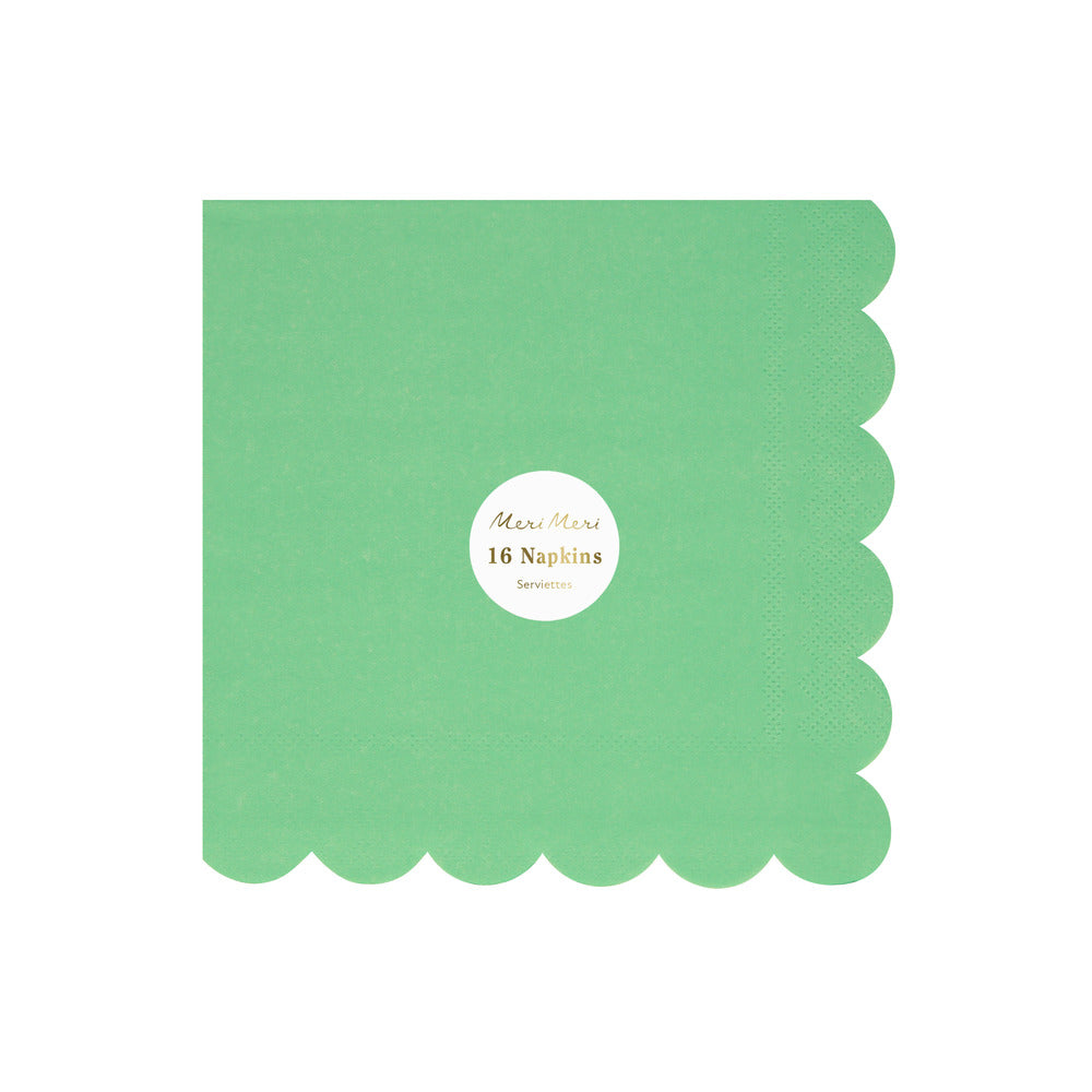 Servilletas lisas verde esmeralda - grandes