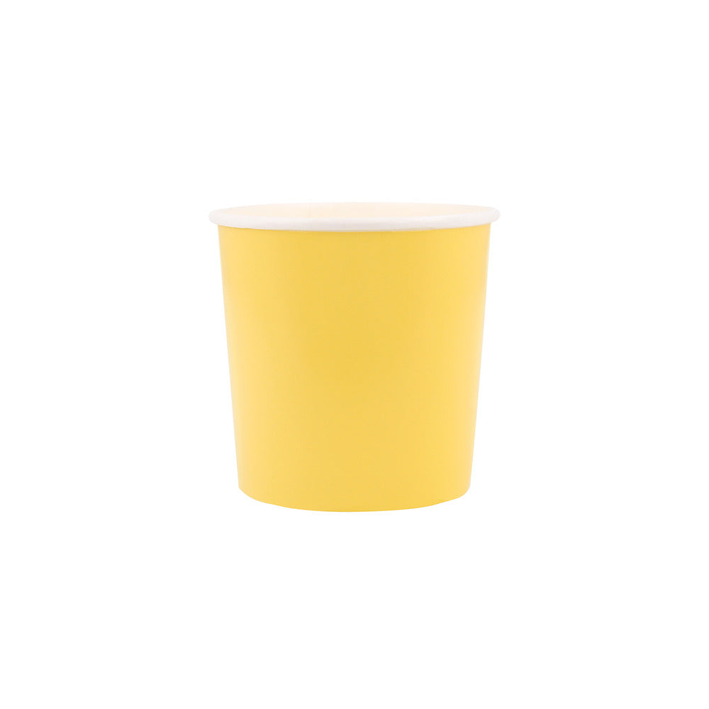 Vasos lisos amarillo limon