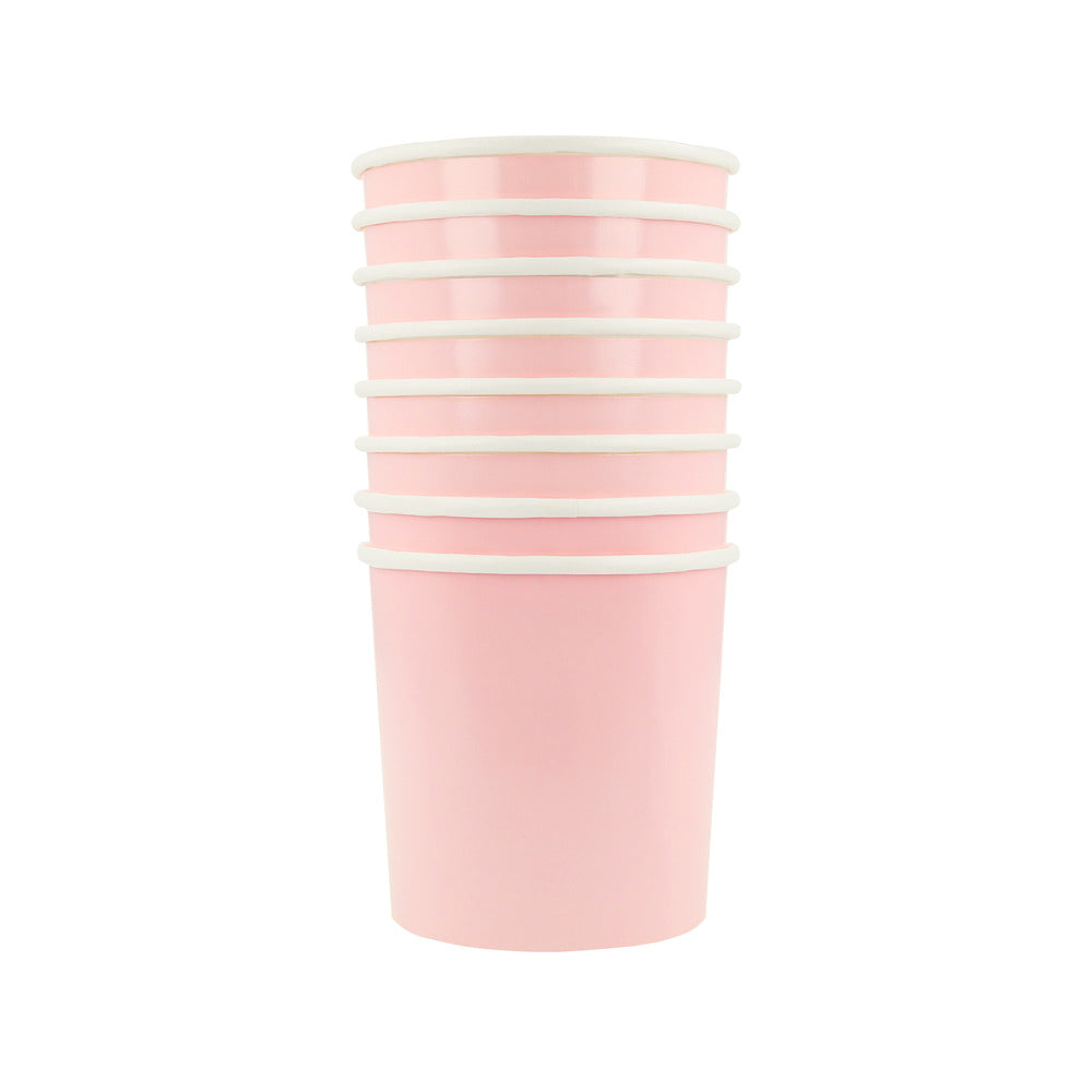 Vasos lisos rosado algodon de azucar
