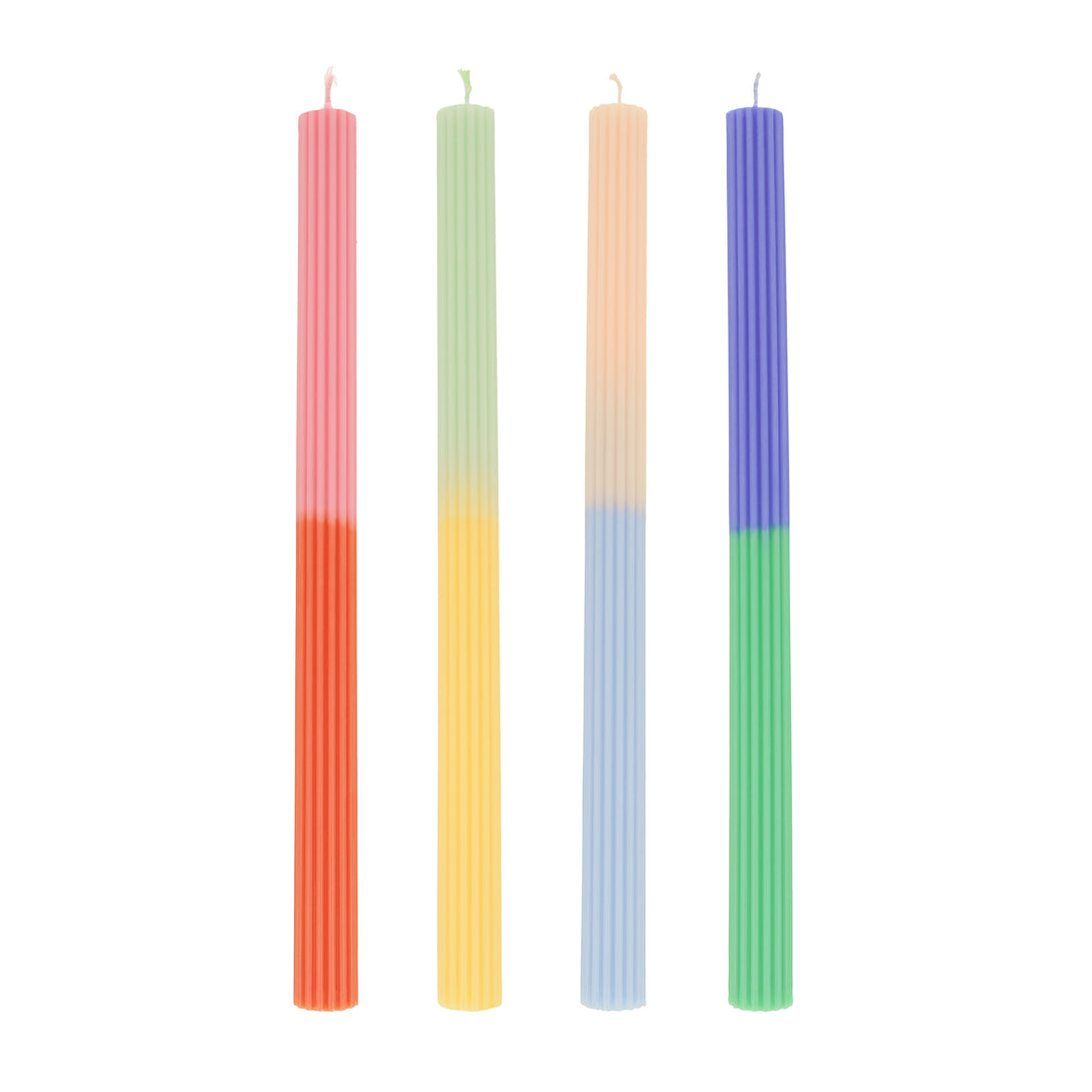 Velas de mesa color block - 28 cm