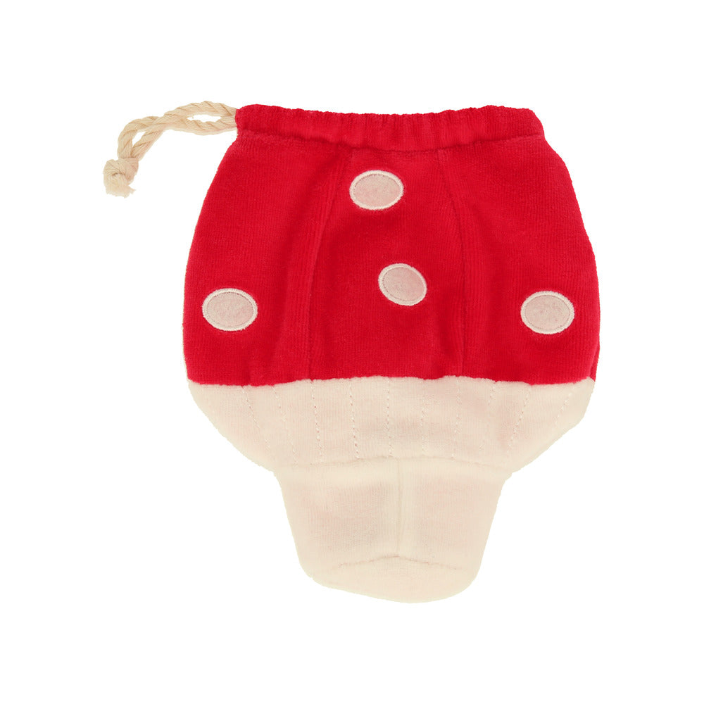 Mini muñeco raton hada en saquito de hongo