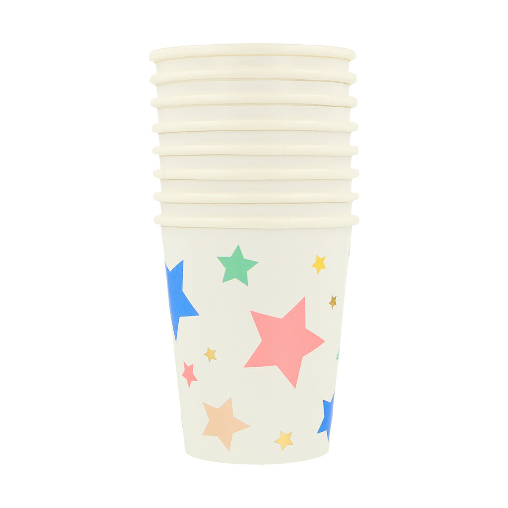 Vasos estrellas y Happy Birthday