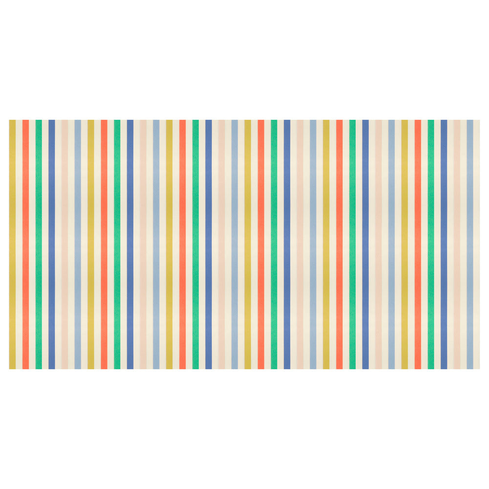 Mantel de papel - rayas multicolor