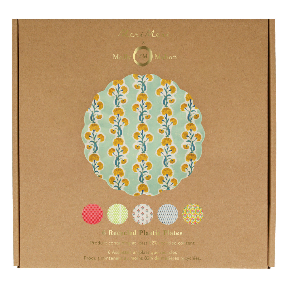 Platos de plástico reciclado Molly Mahon x Meri Meri - grandes