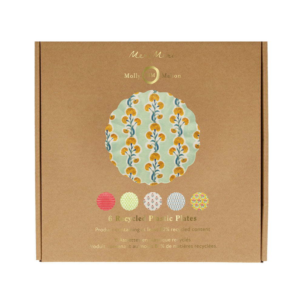 Set x 6 platos reutilizables Molly Mahon - pequeños