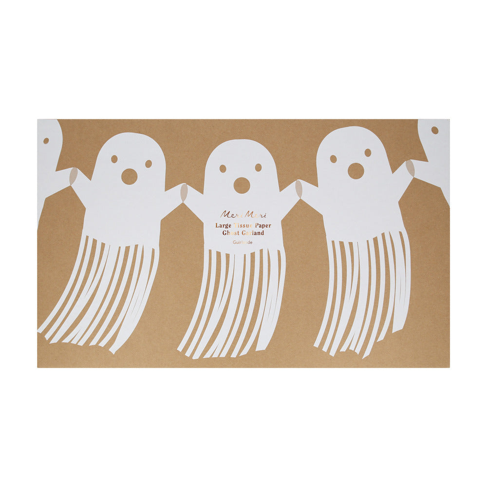 Guirnalda de papel de seda con forma de Fantasmas