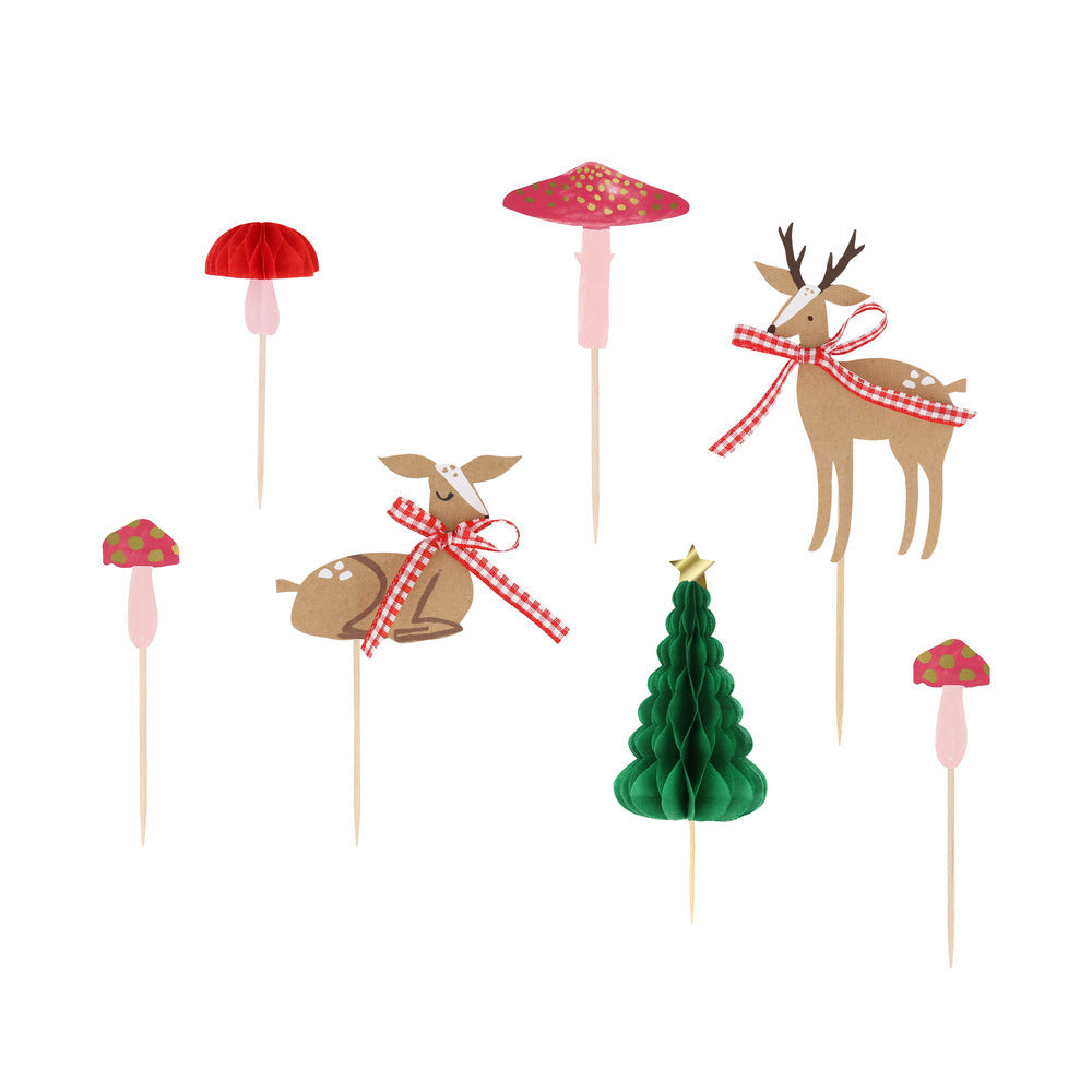 Toppers para torta - figuras del bosque