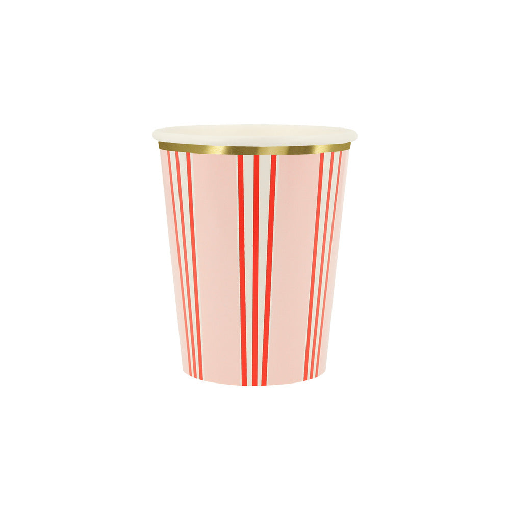 Vasos rayas festivas