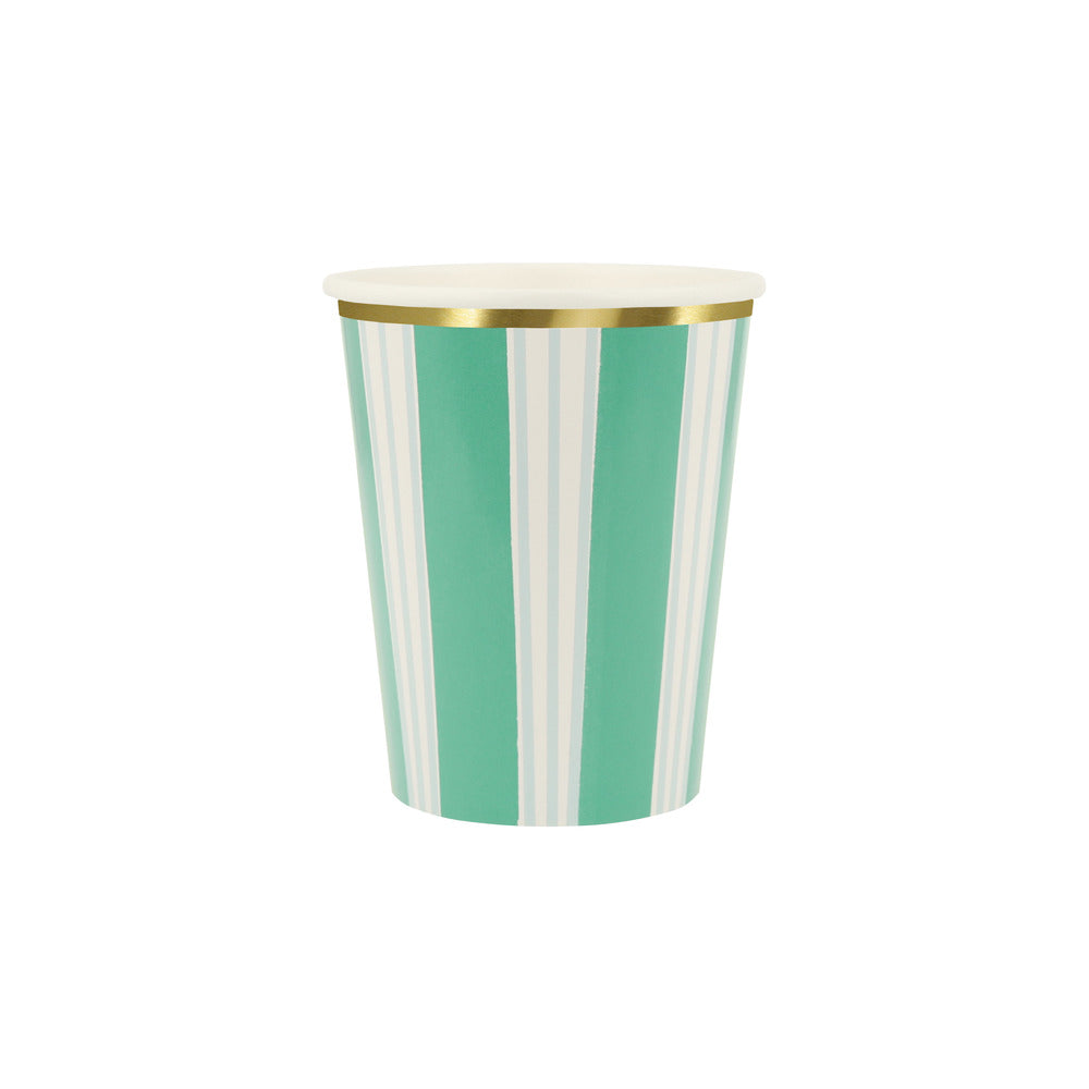 Vasos rayas festivas