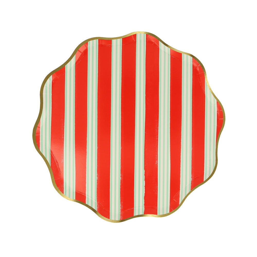 Platos rayas festivas - medianos