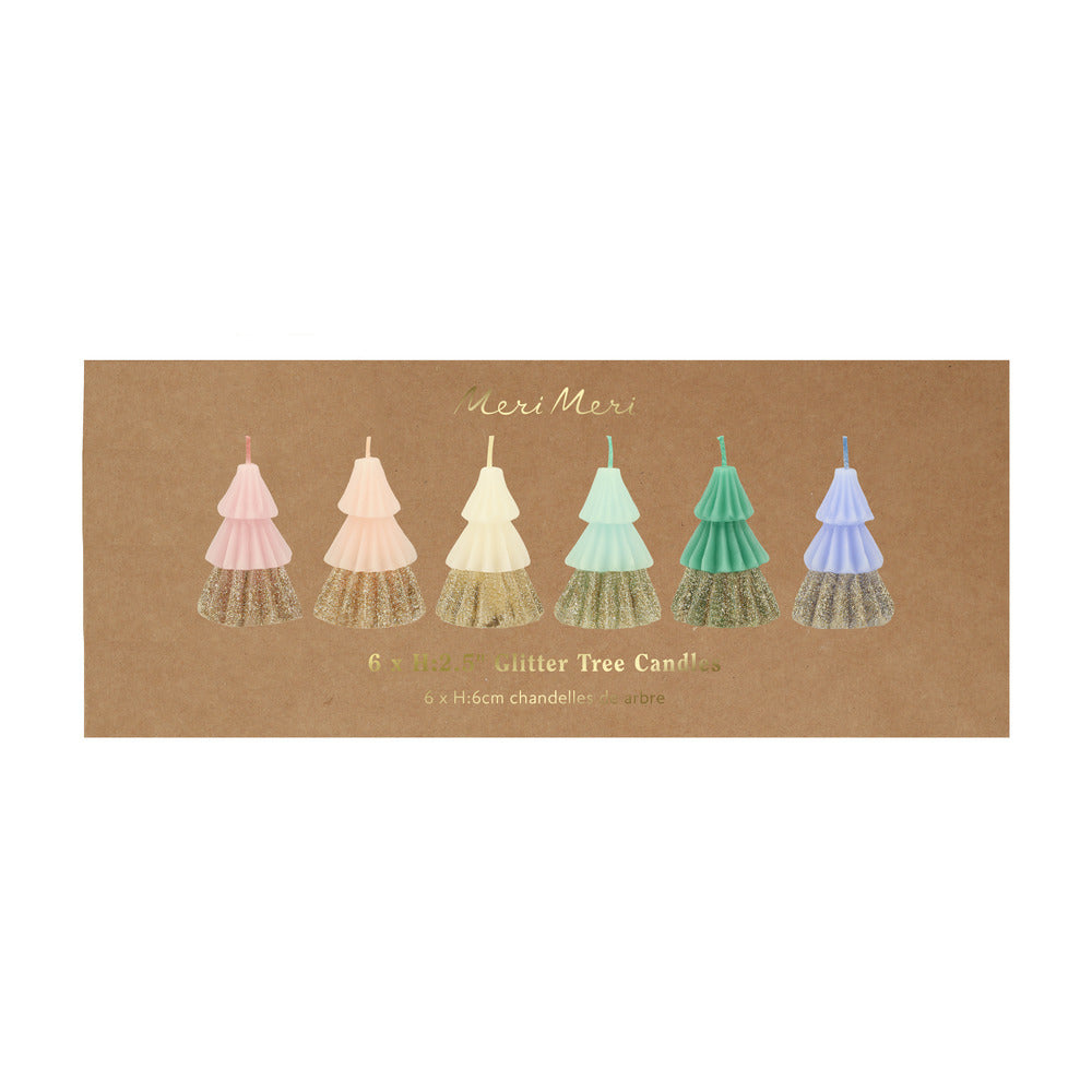 Velas con forma de árbol - pastel pequeñas