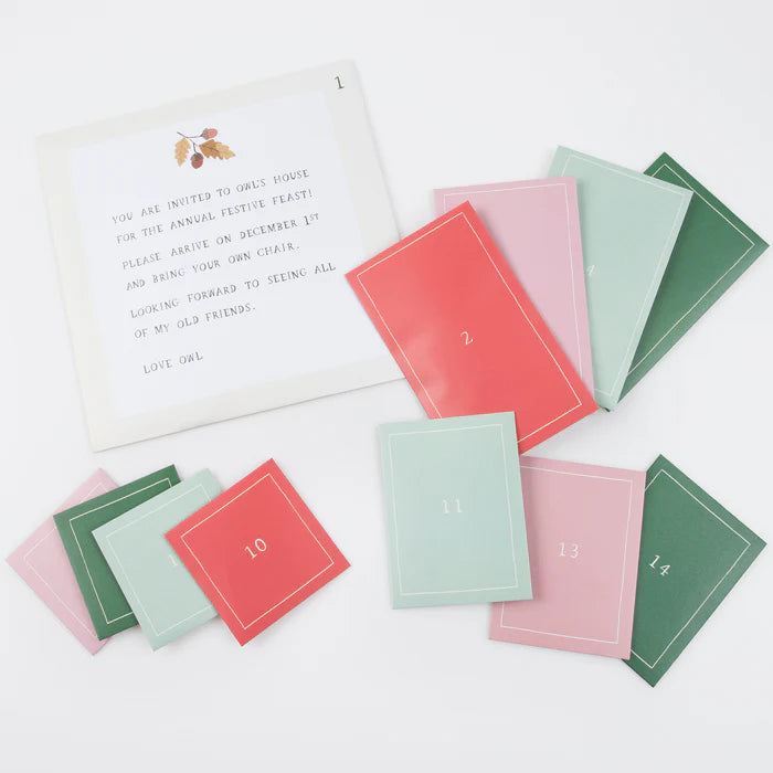 Calendario de Adviento - fiesta de te en el bosque