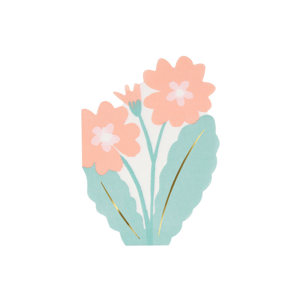 Servilletas con forma de flores - 4 diseños